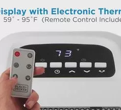 BLACK+DECKER Oscillating Digital Controls Ceramic Tower Heater