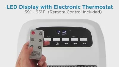 BLACK+DECKER Oscillating Digital Controls Ceramic Tower Heater