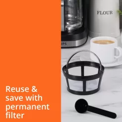 Krups Essential Brew Stainless Steel Drip Coffee Maker 12 cup 99 Watts Digital Control