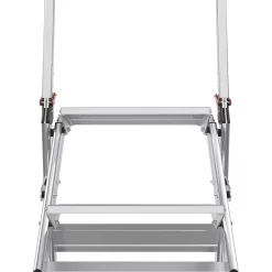 Little Giant Ladders, Jumbo Step, 2-Step, 2 foot, Step Stool, Aluminum, Type 1AA, 375 lbs weight rating, (11902), Silver