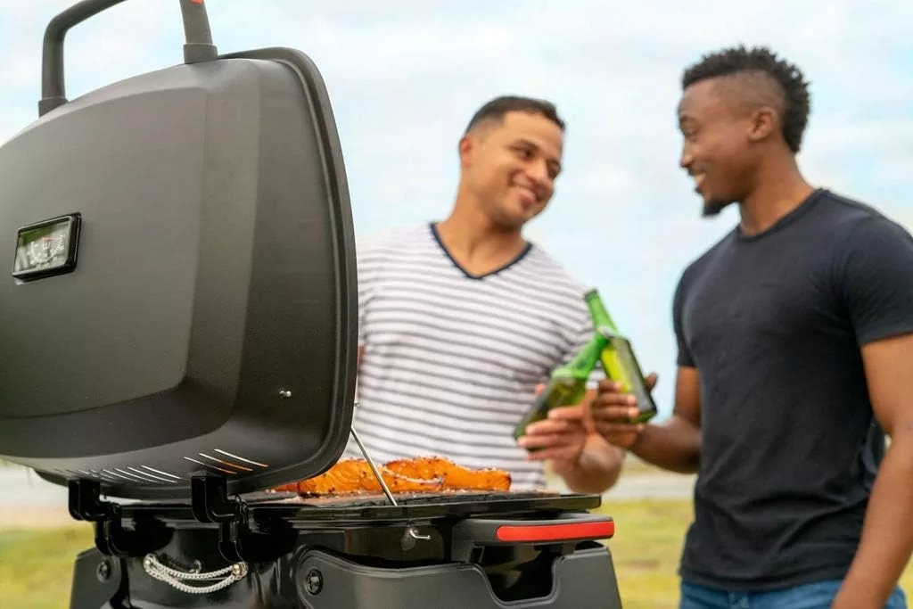 Megamaster 820-0065C 1 Burner Portable Gas Grill, Red + Black