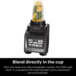 Ninja BL642 Nutri Ninja Personal & Countertop Blender, Dishwasher Safe, Black