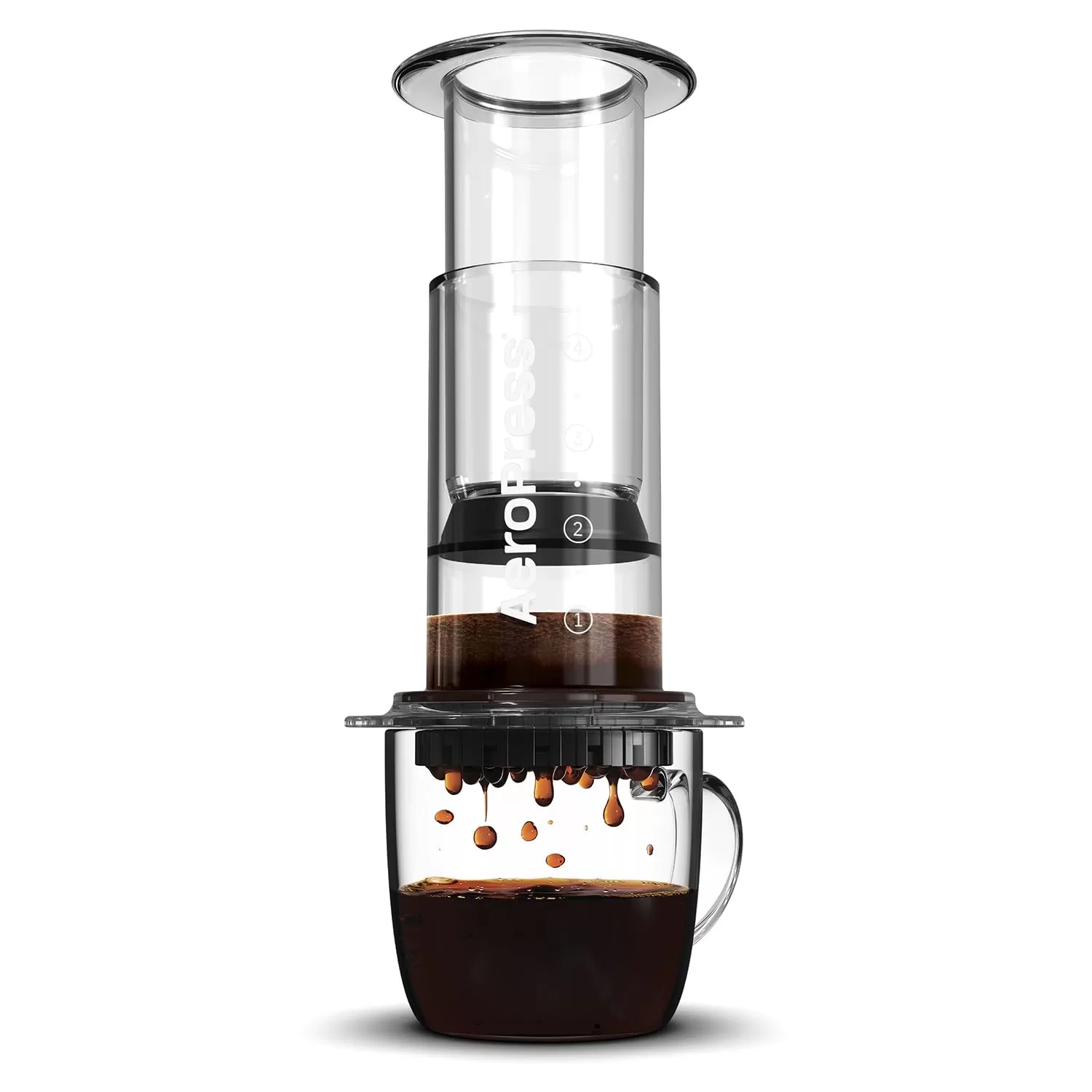 Aeropress Clear Coffee Press – 3 in 1 brew method combines French Press, Pourover, Espresso