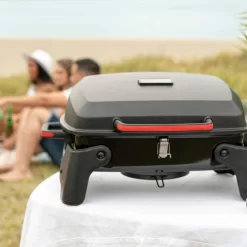Megamaster 820-0065C 1 Burner Portable Gas Grill, Red + Black