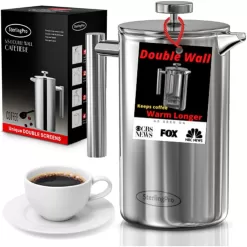 SterlingPro French Press Coffee Maker(1.75L)-Double Walled Large Coffee Press
