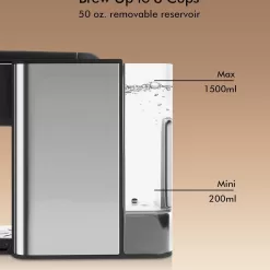SIFENE Single Serve Coffee Maker, 3 in 1 Coffee Machine, Personal K-Pod Capsule Brewer, Black