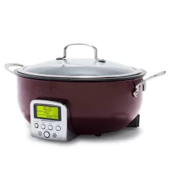 GreenPan 15.83"W Elite Ceramic Nonstick Essential Smart Electric Skillet 6-quart