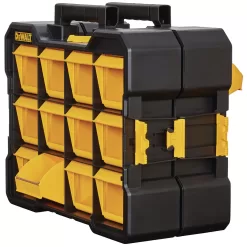 DeWalt 4.2 in. W X 13.5 in. H Flip Bin Storage Organizer Plastic 12 compartments Yellow