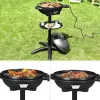 Costway 1350 W Outdoor Electric BBQ Grill with Removable Stand