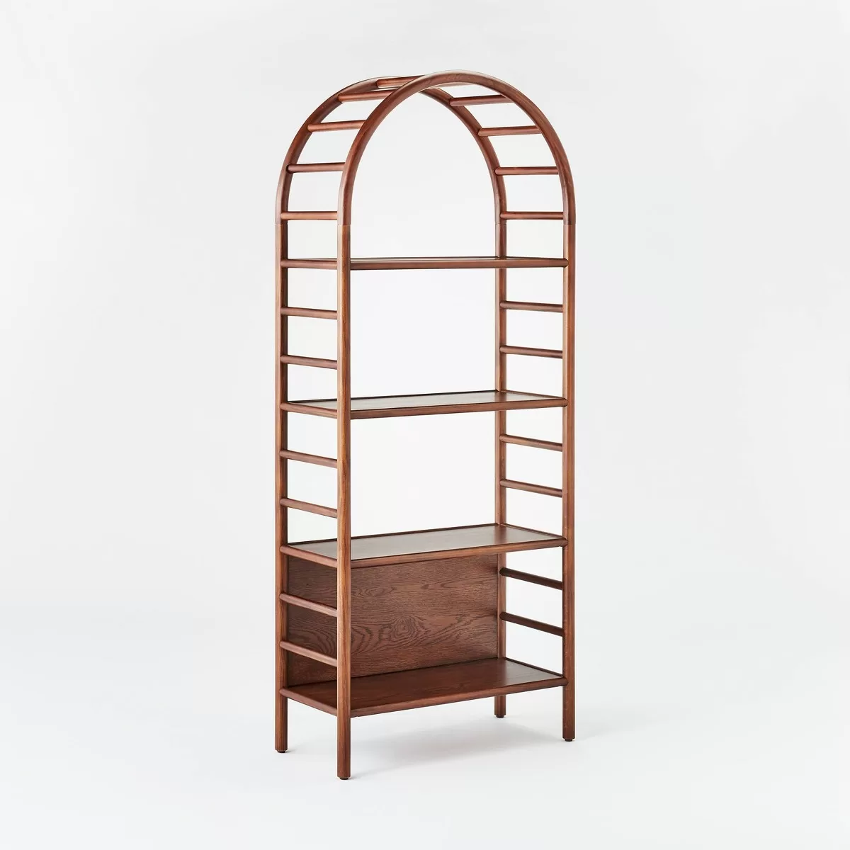 Threshold designed with Studio McGee - 72" Holladay Curved Wooden Bookcase - Brown