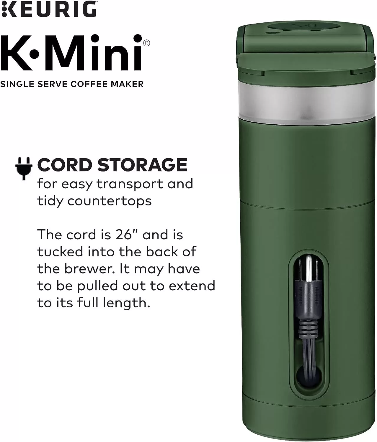 Keurig K-Mini Single Serve Coffee Maker, Evergreen