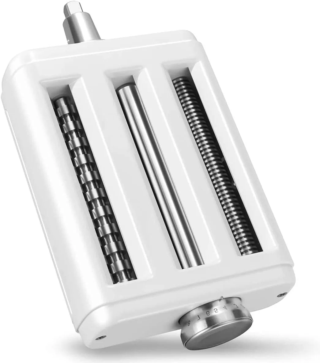 Pasta Maker Attachment for Kitchenaid Mixers, Noodle Maker 3 in 1 Set of Pasta Sheeter Fettuccine Cutter Spaghetti Cutter