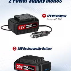 AVID POWER Tire Inflator Air Compressor, 20V Cordless Car Tire Pump