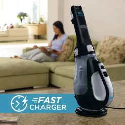 BLACK+DECKER 20V Cordless Handheld Vacuum with Pivoting Nozzle and Washable Filter (BDH2000L), Black