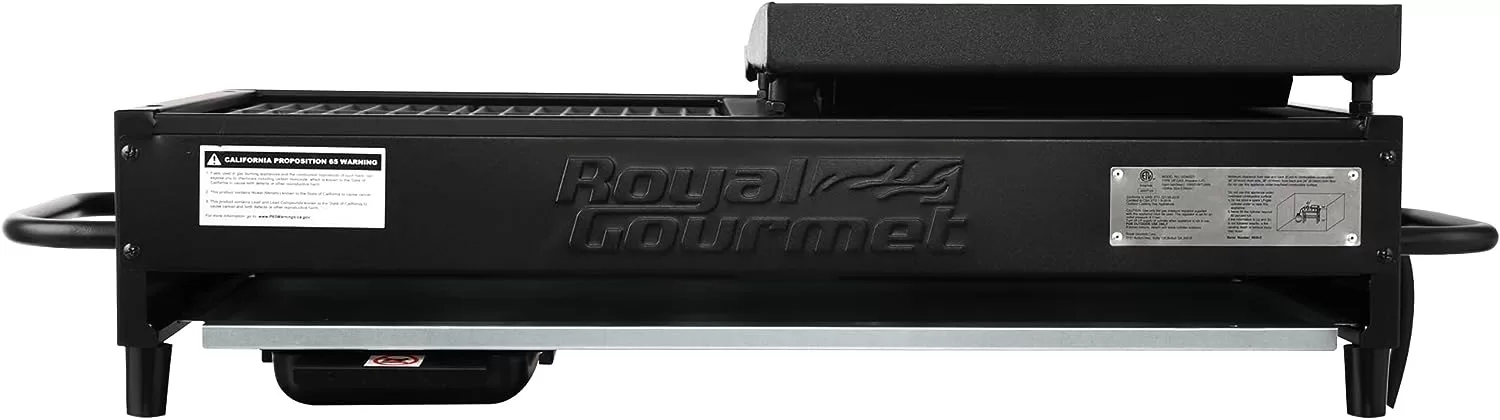 Royal Gourmet GD4002T Tailgater Tabletop Gas Grill Griddle, 4-Burner Portable Propane Grill Griddle Combo, 40 000 BTU, Black