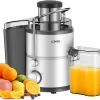 Juicer with 800W Motor, GDOR Juicer Machine with 3” Feed Chute, BPA-Free, White