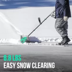 Litheli Cordless Snow Shovel, 20V 12-Inch Battery Powered Snow Thrower