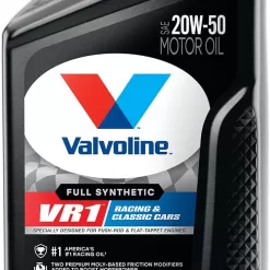 Valvoline VR1 Racing Synthetic SAE 20W-50 Motor Oil 1 QT, Case of 6