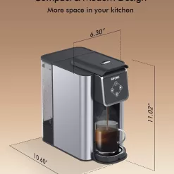 SIFENE Single Serve Coffee Maker, 3 in 1 Coffee Machine, Personal K-Pod Capsule Brewer, Black