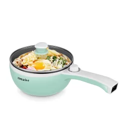 Dezin Electric Cooker Upgraded, Non-Stick Sauté Pan, 1.5L Mini Electric Fondue Pot