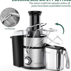 1300W KOIOS Centrifugal Juicer Machines, Juice Extractor with Extra Large 3inch Feed Chute