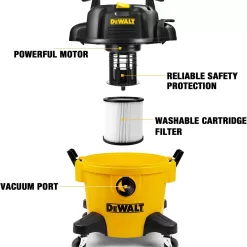 DEWALT DXV06P 6 gallon Poly Wet/Dry Vac, Yellow