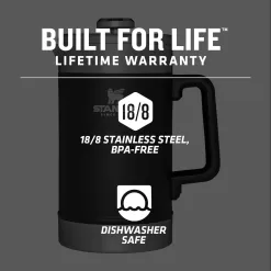 Stanley French Press 48oz with Double Vacuum Insulation, Matte Black