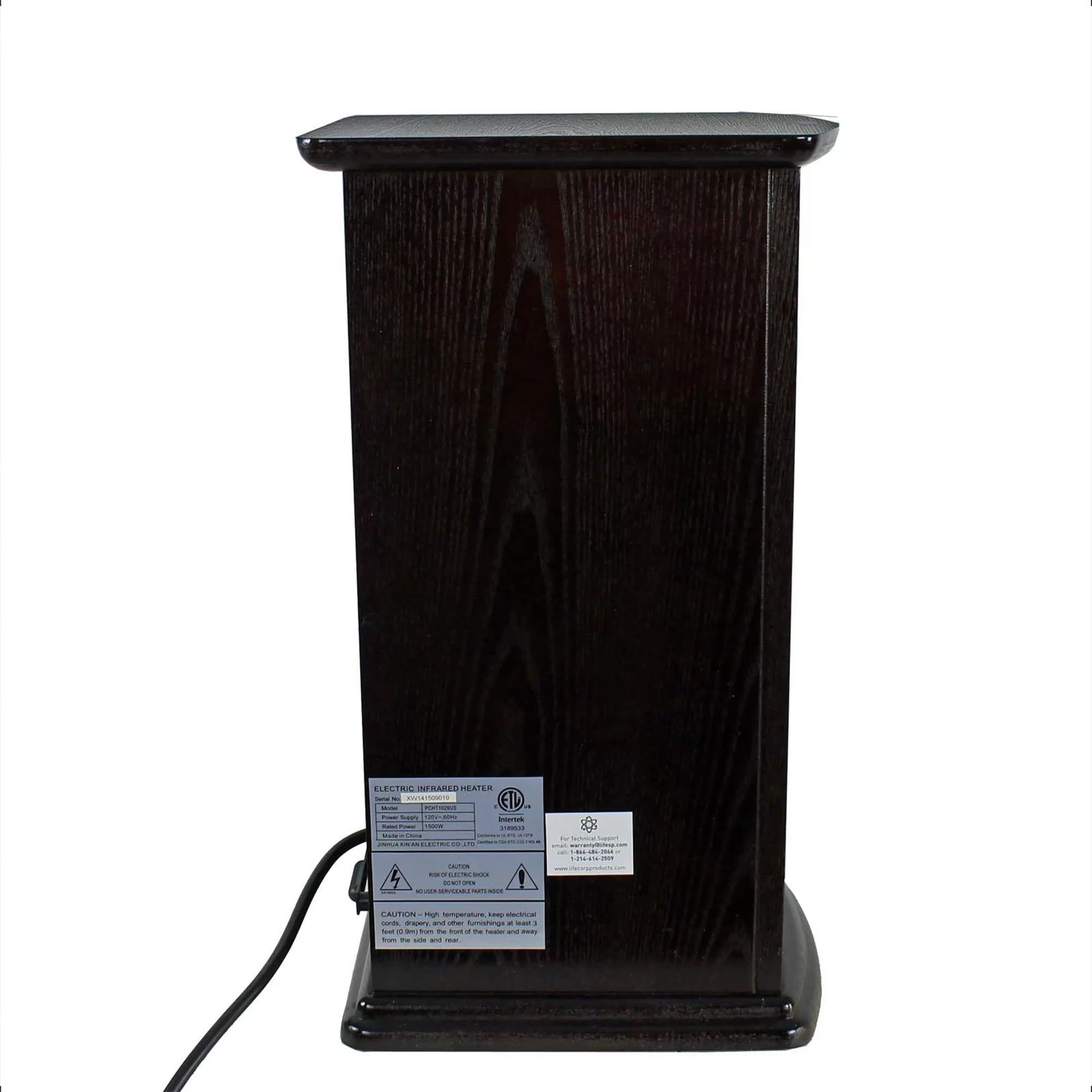 LifeSmart LifePro 1500 Watt 1500 BTU Infrared Quartz Indoor Tower Space Heater