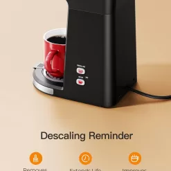 Famiworths Single Serve Coffee Maker, Classic Black