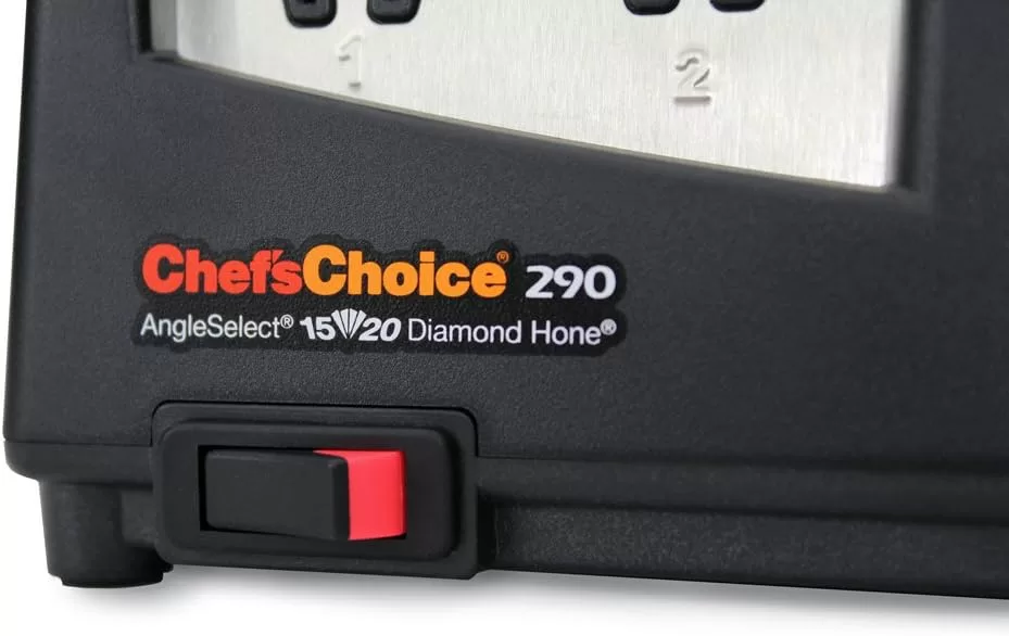 Chef’sChoice 290 Knife Sharpeners AngleSelect Hybrid 15 and 20-Degree Diamond Hone, 3-Stage, Black