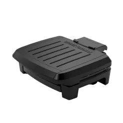 George Foreman Fully Submersible Grill, NEW Dishwasher Safe, Wash the Entire Grill, Easy-to-Clean Nonstick, Black/Grey