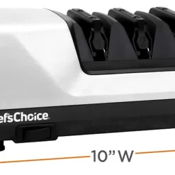 Chef'sChoice Hone Electric Knife Sharpener for 15 and 20-Degree Knives, 3-Stage, Gray