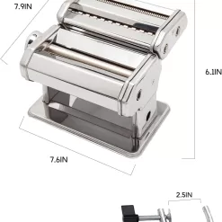 MZTOGR Pasta Maker Machine, Set of 6 Piece 150mm Steel Noodle Maker Machine