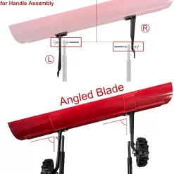 38 Inch Snow Shovel for Driveway, Brewin SnowPro Bi-Direction Heavy Duty Snow Pusher