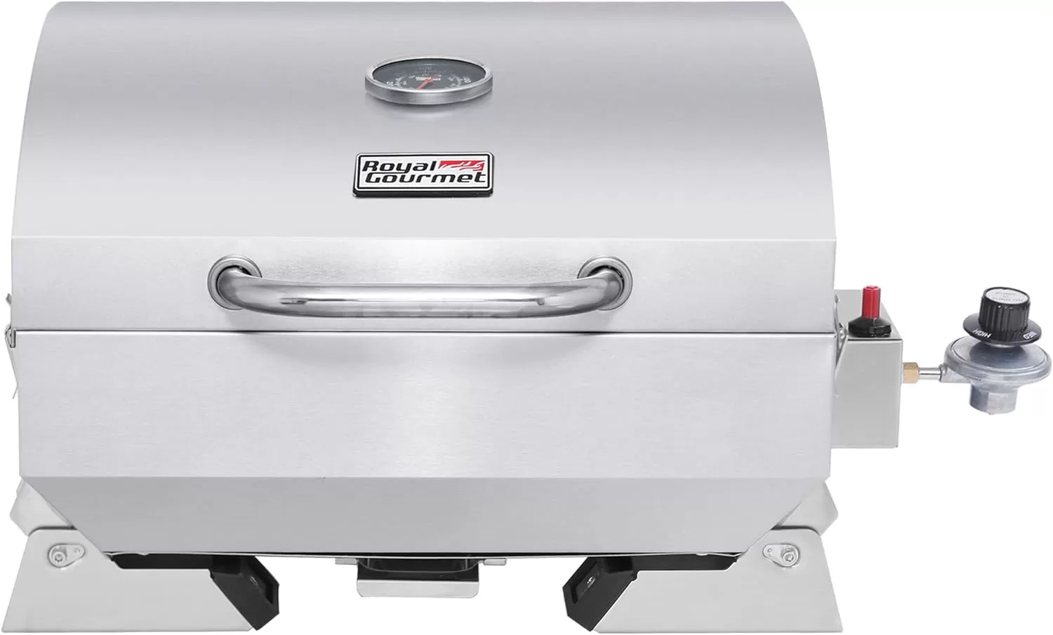Royal Gourmet GT1001 Stainless Steel Portable Grill, 10000 BTU BBQ Tabletop Gas Grill, Silver