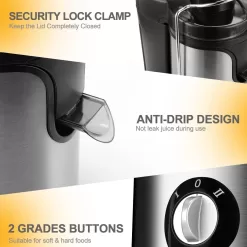 Powerful 3-Speed Juicer for Whole Fruits and Vegetables