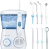 TUREWELL Water Flossing Oral Irrigator, 600ML Dental Cleaner 10 Adjustable Pressure (White)