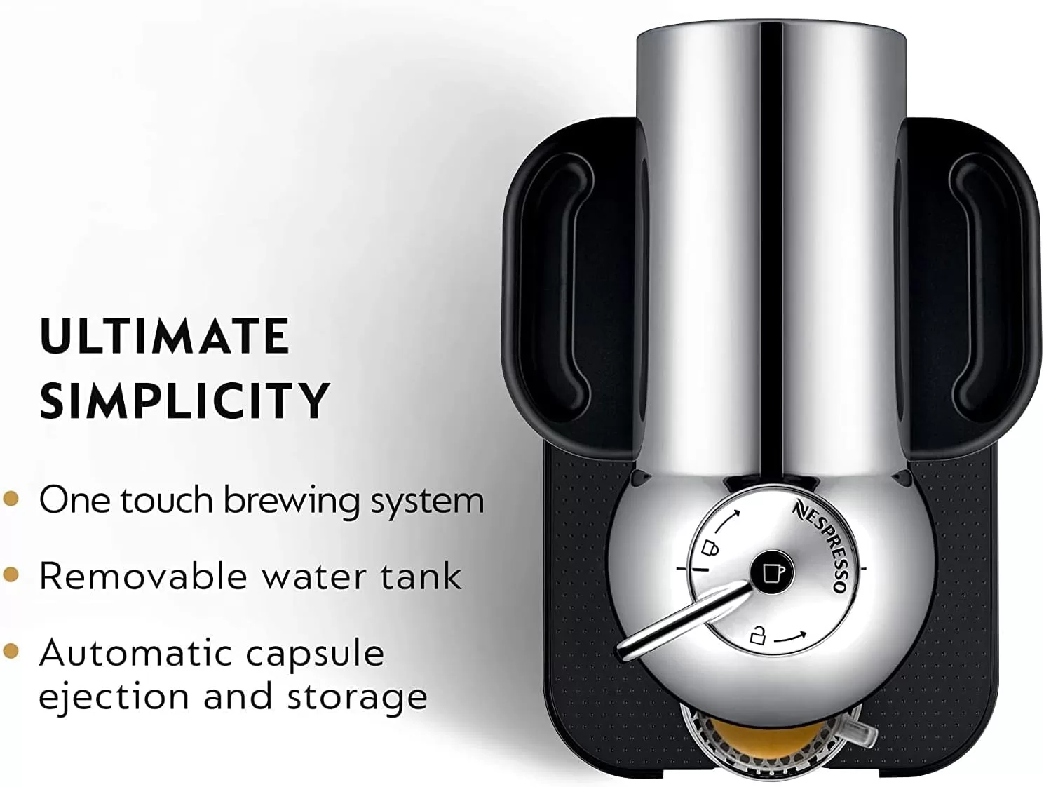 Nespresso Vertuo Chrome Coffee Maker and Espresso Machine by Breville