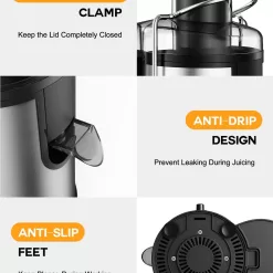 Generic Juicer Machine, 500W Juicer with 3 Inch Wide Mouth 2 Speed Setting