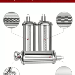 Pasta Maker Attachment Set for All KitchenAid Stand Mixer Included Pasta Sheet Roller, 3 Piece