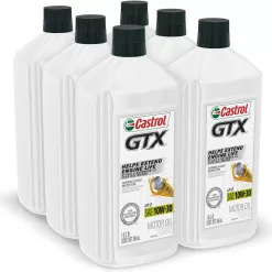 Castrol GTX 10W-30 Conventional Motor Oil, 1 Quart, Pack of 6
