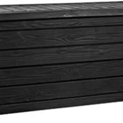 Keter Westwood 150 Gallon Plastic Backyard Deck Box and Storage, Dark Gray