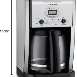 Cuisinart DCC-2650P1 Extreme Brew 12-Cup Programmable Coffeemaker, Black/Stainless Steel,Silver