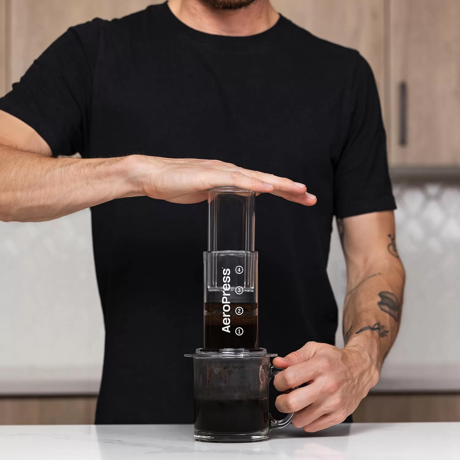 Aeropress Clear Coffee Press – 3 in 1 brew method combines French Press, Pourover, Espresso