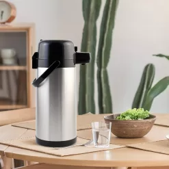 TOMAKEIT 3L(102 Oz) Airpot Beverage Dispenser Insulated Stainless Steel Large Coffee Thermal