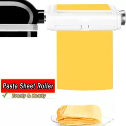 Pasta Maker Attachment for Kitchenaid Mixers, Noodle Maker 3 in 1 Set of Pasta Sheeter Fettuccine Cutter Spaghetti Cutter