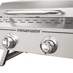 Megamaster Premium Outdoor Cooking 2-Burner Grill, While Camping, Outdoor Kitchen