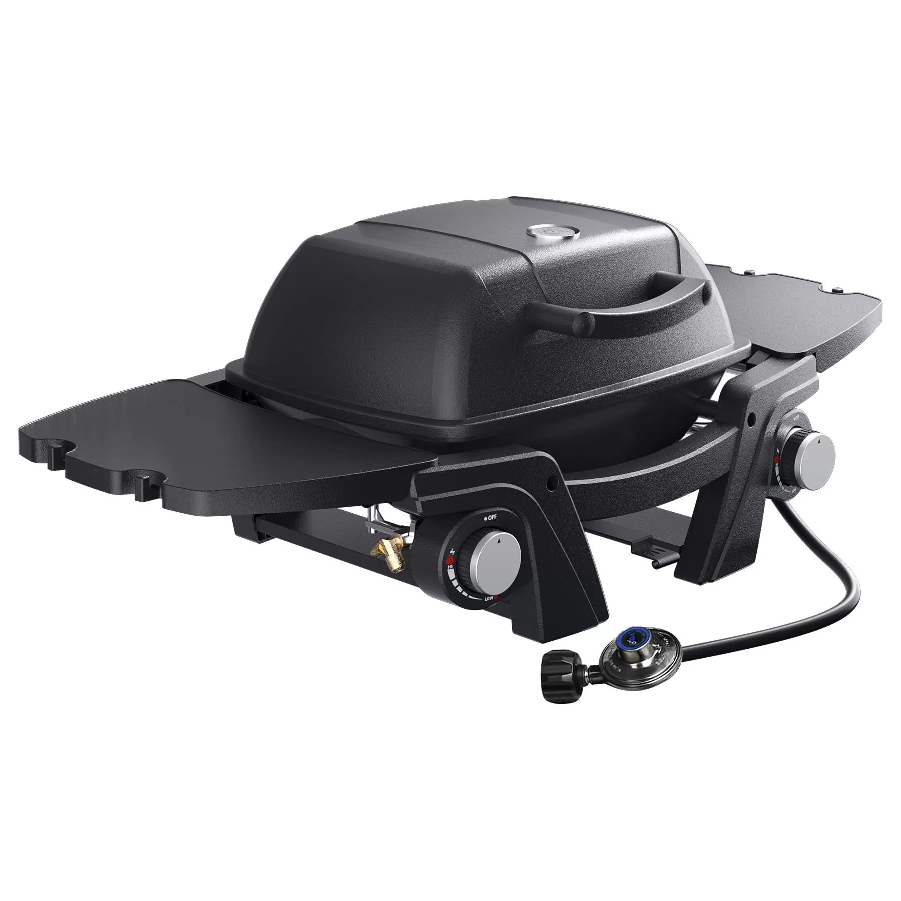 Portable Propane Gas Grill, 2-Burner Portable Gas Grill Small Tabletop Gas Grill, 24000BTU, Black