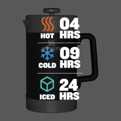 Stanley French Press 48oz with Double Vacuum Insulation, Matte Black