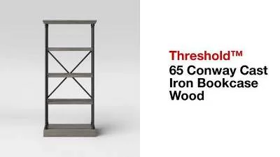 Threshold 65" Conway Cast Iron Bookshelf Gray
